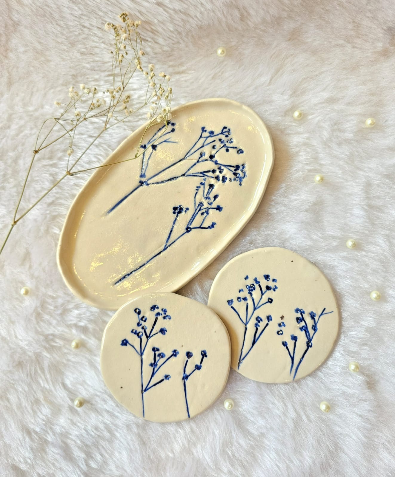 Floral Serving Platter