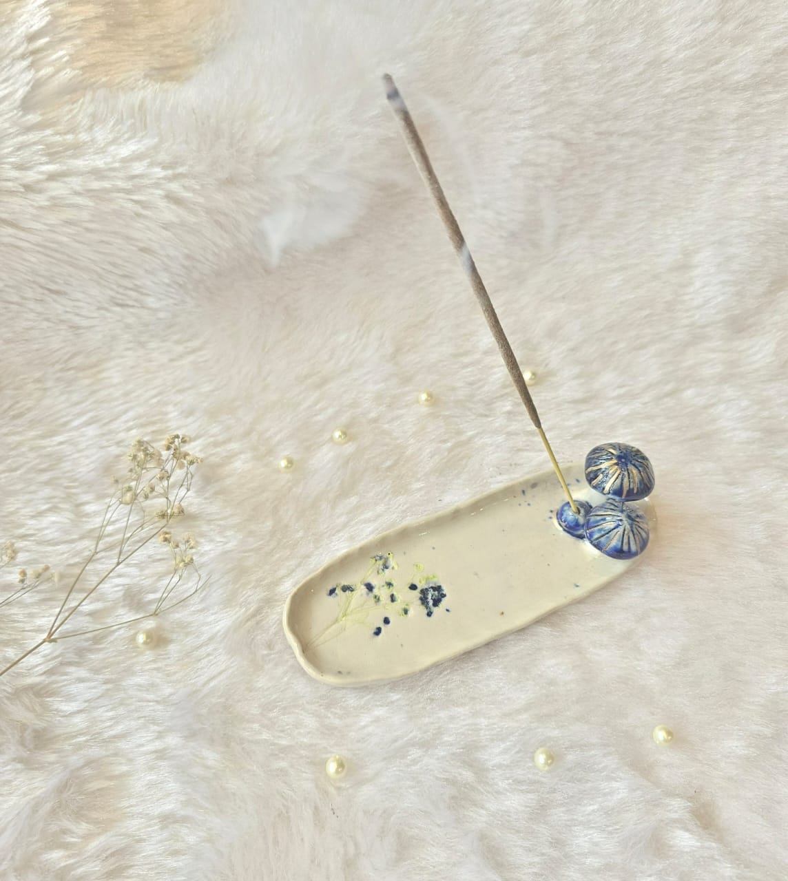 Indulge In Peace Mushroom Incense Plate