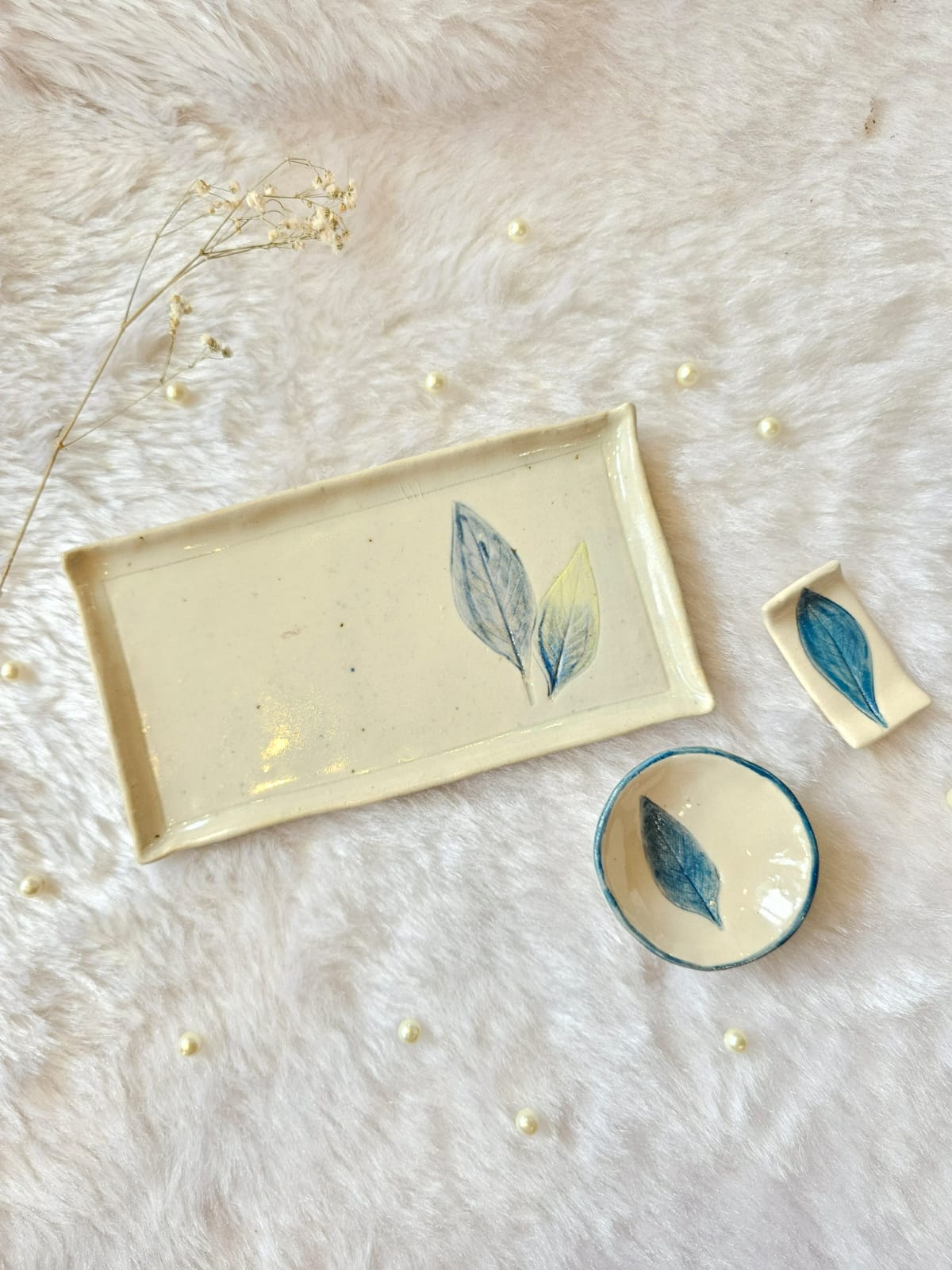 Flower Impression leaf Platter