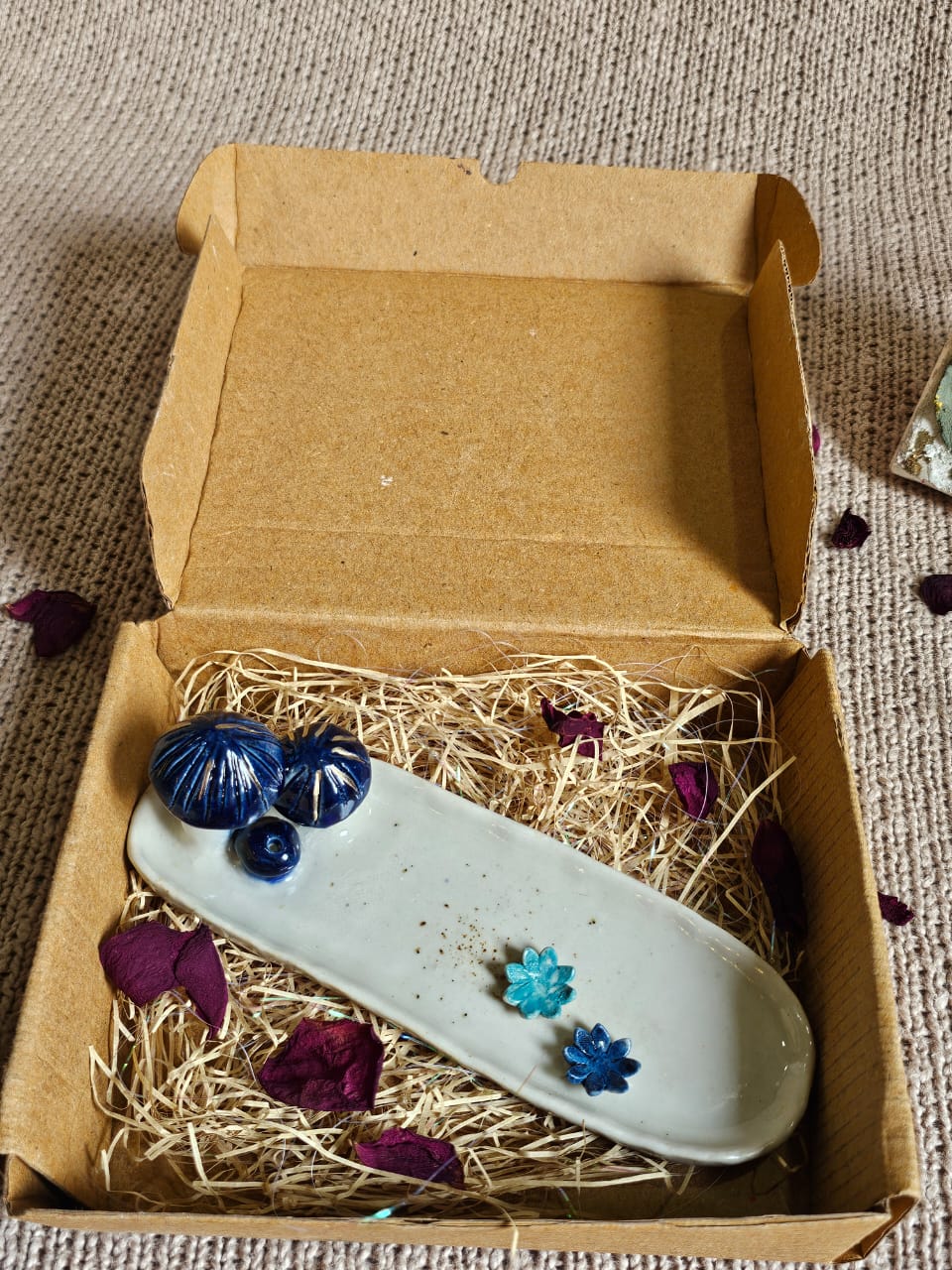 Indulge In Peace Mushroom Incense Plate