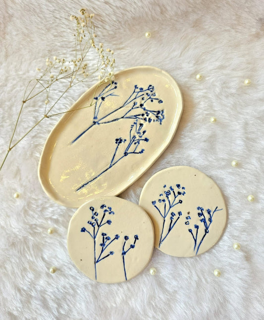 Floral Serving Platter