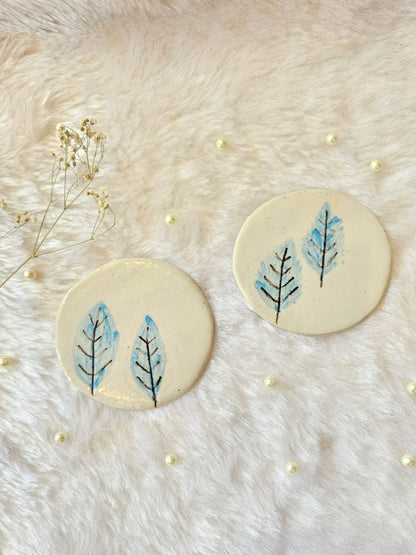 Blue Leaf Coaster