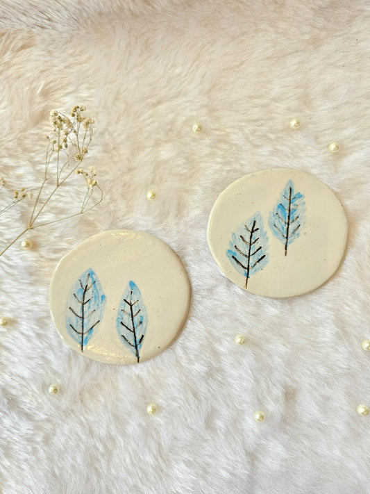 Blue Leaf Coaster