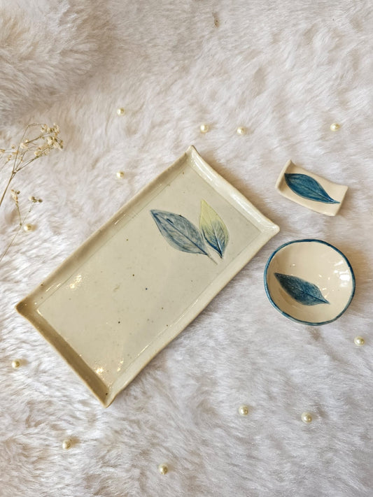 Flower Impression leaf Platter