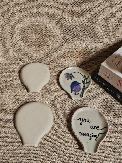 singing Bird Spoon rest/ Tea Bag Holder