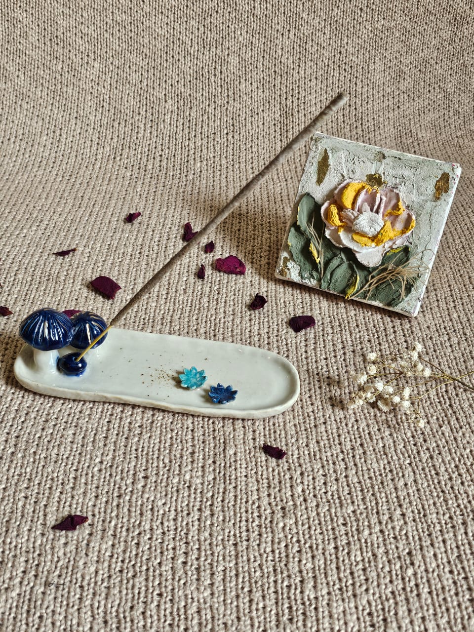Indulge In Peace Mushroom Incense Plate